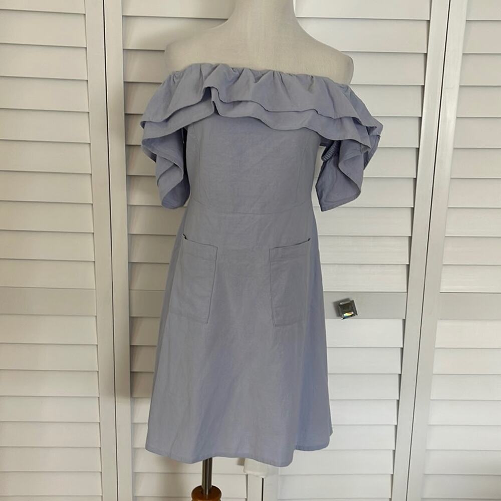ASOS off Shoulder Ruffle Cotton Dress